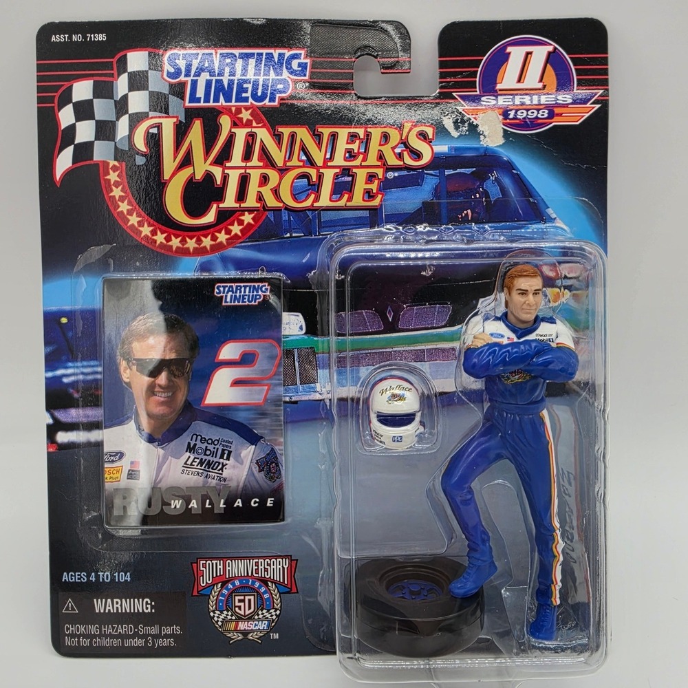 Kenner Starting Lineup 1998 Rusty Wallace NASCAR Series II 50th Anniversary Figu